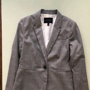 Banana Republic Gray Checkered Blazer, 6P
